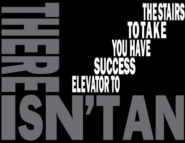 Elevator to Success Graphic Poster