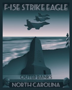 f-15e strike eagle outer banks north carolina poster