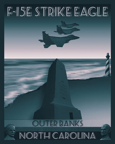 F-15E Strike Eagle Outer Banks Graphic Poster