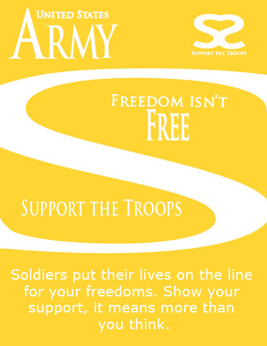 Support the Troops Graphic Poster