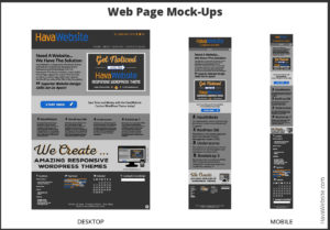 desktop, tablet, handheld website mockups done with photoshop